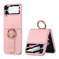 thumbnail image 1 of ELEHOLD Ring Case for Samsung Galaxy Z Flip 4 Case with Small Front Screen Protector, Ultra Slim Matte PC Protective Cover with Ring Holder Wristband Shockproof Case for Samsung Z Flip4 2022,Pink, 1 of 8
