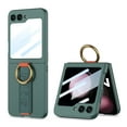 thumbnail image 1 of ELEHOLD Ring Case for Samsung Galaxy Z Flip 5 Case with Small Front Screen Protector, Ultra Slim Matte PC Protective Cover with Ring Holer Wristband Shockproof Case for Samsung Z Flip5 2023,Green, 1 of 8