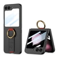 thumbnail image 1 of ELEHOLD Ring Case for Samsung Galaxy Z Flip 5 Case with Small Front Screen Protector, Ultra Slim Matte PC Protective Cover with Ring Holer Wristband Shockproof Case for Samsung Z Flip5 2023,Black, 1 of 8