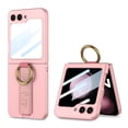 thumbnail image 1 of ELEHOLD Ring Case for Samsung Galaxy Z Flip 5 Case with Small Front Screen Protector, Ultra Slim Matte PC Protective Cover with Ring Holer Wristband Shockproof Case for Samsung Z Flip5 2023,Pink, 1 of 8