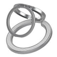 thumbnail image 1 of ELEHOLD Ring Holder Carbon Fiber Magnetic Phone Grip Stand, Fully Foldable Kickstand with Dual Axis Rotation Strong Magnetic Attachment for iPhone/Samsung/Mag-Safe Compatible Cases,Silver, 1 of 8