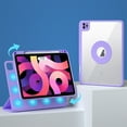 thumbnail image 1 of ELEHOLD Rotating Case for For Apple iPad 10th Gen with Pencil Holder - 360 Degree Rotate Stand Protective Case with Clear Back & Magnetic Detachable Smart Sleep/Wake Cover - Purple, 1 of 13