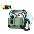 thumbnail image 1 of ELEHOLD Rugged Case for Airpods 2nd Gen / 1st Gen with Secure Lock, Auto-Open Design Shockproof Wireless Charging Full Protection Cover with Carabiner Clip for Airpods 2nd Gen / 1st Gen,Green, 1 of 8