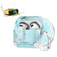 thumbnail image 1 of ELEHOLD Rugged Case for Airpods 2nd Gen / 1st Gen with Secure Lock, Auto-Open Design Shockproof Wireless Charging Full Protection Cover with Carabiner Clip for Airpods 2nd Gen / 1st Gen,Bluewhite, 1 of 8