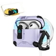 thumbnail image 1 of ELEHOLD Rugged Case for Airpods Pro 2nd Gen (2022) with Secure Lock, Auto-Open Design Shockproof Wireless Charging Full Protection Cover with Carabiner Clip for Airpods Pro 2nd Gen (2022),Purple, 1 of 8
