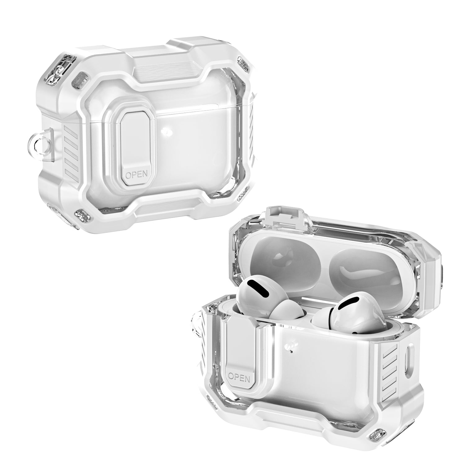 ELEHOLD Rugged Case for Airpods Pro 3rd Gen (2025), Clear Shockproof ...
