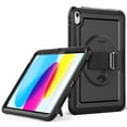 thumbnail image 1 of ELEHOLD Rugged Case For Apple iPad 11th(A16) 2025/10th Gen 2022,360 Rotating Stand Hand Strap Shoulder Strap Pencil Holder Full-Body Heavy Duty Shockproof Protective Case,Black, 1 of 12