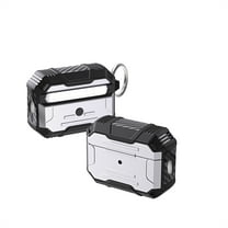 ELEHOLD Rugged Case Compatible with Airpods Pro 2nd Gen 2022, Full Body Hard Shell Shockproof Anti-Scratch Case with Carabiner for Airpods Pro 2 (2022),Silver