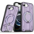 thumbnail image 1 of ELEHOLD Rugged Case For iPhone 16e Air Cushion Shockproof Magnetic Protective Phone Cover, MagSafe Compatible, with 360° Rotable Stand,  Purple, 1 of 8