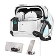 thumbnail image 1 of ELEHOLD Rugged Case for Galaxy Buds 3/3 Pro with Secure Lock, Auto-Open Design Shockproof Wireless Charging Full Protection Cover with Carabiner Clip for Galaxy Buds 3/3 Pro,White, 1 of 8