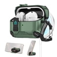 thumbnail image 1 of ELEHOLD Rugged Case for Galaxy Buds 3/3 Pro with Secure Lock, Auto-Open Design Shockproof Wireless Charging Full Protection Cover with Carabiner Clip for Galaxy Buds 3/3 Pro,Green, 1 of 8