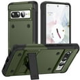 thumbnail image 1 of ELEHOLD Rugged Case for Google Pixel 7 Pro,Hybrid Military Grade Drop Protection Built-in Hidden Kickstand Shockproof Armor Cover for Google Pixel 7 Pro 6.7", Green, 1 of 7