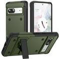 thumbnail image 1 of ELEHOLD Rugged Case for Google Pixel 7A,Hybrid Military Grade Drop Protection Built-in Hidden Kickstand Shockproof Armor Cover for Google Pixel 7a 6.1", Green, 1 of 7