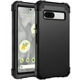 thumbnail image 1 of ELEHOLD Rugged Case for Google Pixel 7a Hard PC Soft Silicone Hybrid Shockproof Scratch-Resistant Anti-Fingerprint Slim Thin Case for Google Pixel 7A,Black, 1 of 6