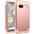 thumbnail image 1 of ELEHOLD Rugged Case for Google Pixel 7a Hard PC Soft Silicone Hybrid Shockproof Scratch-Resistant Anti-Fingerprint Slim Thin Case for Google Pixel 7A,Rosegold, 1 of 6