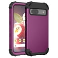 thumbnail image 1 of ELEHOLD Rugged Case for Google Pixel 8A Hard PC Soft Silicone Hybrid Shockproof Scratch-Resistant Anti-Fingerprint Slim Thin Case For Google Pixel 8A,Purple, 1 of 7