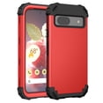 thumbnail image 1 of ELEHOLD Rugged Case for Google Pixel 8A Hard PC Soft Silicone Hybrid Shockproof Scratch-Resistant Anti-Fingerprint Slim Thin Case For Google Pixel 8A,Red, 1 of 7