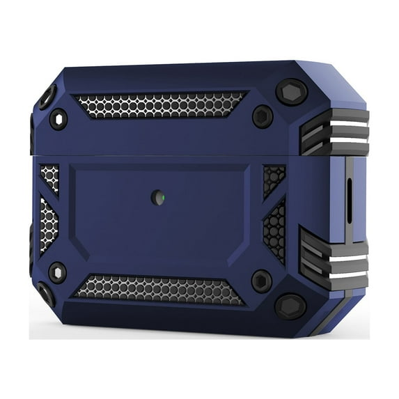 ELEHOLD Rugged Case for New AirPods Pro 2 2022 Full Body Protective Hard Shell Anti-Scratch Shockproof Slim Case with Carabiner Key-Chain For Airpods Pro 2(2022),Blue