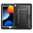 thumbnail image 1 of ELEHOLD Rugged Case with Pencil Holder For iPad 9th/8th/7th Generation, Built-in Kickstand Double-Layer Protection Full-Body Shockproof Cover For iPad 9th/8th/7th Generation,Black, 1 of 11