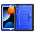 thumbnail image 1 of ELEHOLD Rugged Case with Pencil Holder For iPad 9th/8th/7th Generation, Built-in Kickstand Double-Layer Protection Full-Body Shockproof Cover For iPad 9th/8th/7th Generation,Blue, 1 of 11