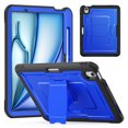 thumbnail image 1 of ELEHOLD Rugged Case with Pencil Holder For iPad Mini 7th(A17 Pro)/ 6th Generation, Built-in Kickstand Double-Layer Protection Full-Body Shockproof Cover For iPad Mini 7th(A17 Pro)/ 6th Gen,Blue, 1 of 8
