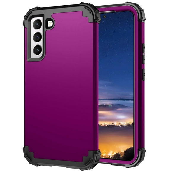 ELEHOLD Rugged Case for Samsung Galaxy A14 5G Hard PC Soft Silicone Hybrid Shockproof Scratch-Resistant Anti-Fingerprint Slim Thin Case for Samsung Galaxy A14 5G,Purple