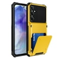 thumbnail image 1 of ELEHOLD Rugged Case for Samsung Galaxy A16 5G Flip Open Back Wallet Hidden Card Slot Rugged Shockproof Hybrid Hard PC Shell Anti-Scratch Case for Samsung Galaxy A16 5G,Yellow, 1 of 7