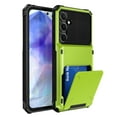 thumbnail image 1 of ELEHOLD Rugged Case for Samsung Galaxy A16 5G Flip Open Back Wallet Hidden Card Slot Rugged Shockproof Hybrid Hard PC Shell Anti-Scratch Case for Samsung Galaxy A16 5G,Green, 1 of 7