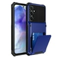 thumbnail image 1 of ELEHOLD Rugged Case for Samsung Galaxy A26 5G Flip Open Back Wallet Hidden Card Slot Rugged Shockproof Hybrid Hard PC Shell Anti-Scratch Case for Samsung Galaxy A26 5G,Blue, 1 of 6
