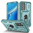 thumbnail image 1 of ELEHOLD Rugged Case for Samsung Galaxy A54 5G,Heavy Duty Hybrid Camera Lens Protector 360° Rotation Ring Holder Card Slot Kickstand Function Anti-Slip Shockproof Armor Case,G, 1 of 9