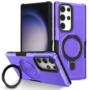 ELEHOLD Rugged Case for Samsung Galaxy Note 20 Heavy Duty Case with Foldable Ring Holder Kickstand Function Non-Slip Military Grade Drop Protection Shockproof Cover for Samsung Galaxy Note 20,purple