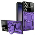 thumbnail image 1 of ELEHOLD Rugged Case for Samsung Galaxy S23 Ultra Case with 360°Rotation Ring Holder Kickstand Lens Protection Hybrid PC+TPU Military Grade Non-Slip Shockproof Protective Case,purple, 1 of 7