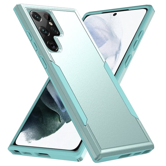 ELEHOLD Rugged Case for Samsung Galaxy S23 Ultra, Slim Thin Hybrid PC +TPU Full Body Protection Shockproof Anti-Scratch Case for Samsung S23 Ultra, Green