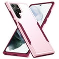 thumbnail image 1 of ELEHOLD Rugged Case for Samsung Galaxy S23 Ultra, Slim Thin Hybrid PC +TPU Full Body Protection Shockproof Anti-Scratch Case for Samsung S23 Ultra, Pink, 1 of 7