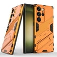thumbnail image 1 of ELEHOLD Rugged Case for Samsung Galaxy S24 Ultra with Built-in Hidden Kickstand Anti-Scratch Hybrid Slim Thin Shockproof Case for Samsung S24 Ultra 2024,Orange, 1 of 8