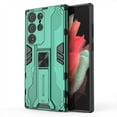 thumbnail image 1 of ELEHOLD Rugged Case for Samsung Galaxy S24 Ultra,Hybrid Case with Built-in Hidden Bracket Stand Function Slim Fit Non-Slip Shockproof Case for Galaxy S24 Ultra,Green, 1 of 6