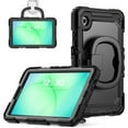 thumbnail image 1 of ELEHOLD Rugged Case for Samsung Galaxy Tab A11 2025,8.7-inch, Three-Layer Protection with Screen Protector Portable Folding Handle Grip 360° Rotating Kickstand Bracket Shockproof Cover,Black, 1 of 7