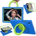 thumbnail image 1 of ELEHOLD Rugged Case for Samsung Galaxy Tab A8 10.5 (2022) with 360° Rotatable Folding Handle Grip Kickstand Function Shockproof Protective Washable Case,Blue, 1 of 6