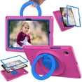 thumbnail image 1 of ELEHOLD Rugged Case for Samsung Galaxy Tab A8 10.5 (2022) with 360° Rotatable Folding Handle Grip Kickstand Function Shockproof Protective Washable Case,Rose, 1 of 6
