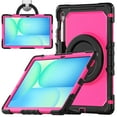 thumbnail image 1 of ELEHOLD Rugged Case for Samsung Galaxy Tab S10 FEplus/FE+ 2025 Three-Layer Protection with Screen Protector Portable Folding Handle Grip 360° Rotating Kickstand Bracket Shockproof Cover,D, 1 of 6