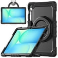 thumbnail image 1 of ELEHOLD Rugged Case for  Samsung Galaxy Tab S10 FEplus/FE+ 2025 Three-Layer Protection with Screen Protector Portable Folding Handle Grip 360° Rotating Kickstand Bracket Shockproof Cover,Black, 1 of 8