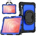 thumbnail image 1 of ELEHOLD Rugged Case for Samsung Galaxy Tab S11 2025,11-inch, Three-Layer Protection with Screen Protector Portable Folding Handle Grip 360° Rotating Kickstand Bracket Shockproof Cover,A, 1 of 8