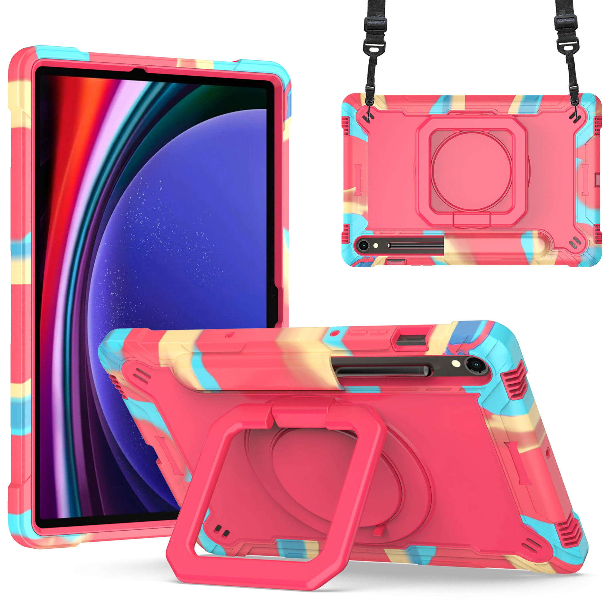 ELEHOLD Rugged Case for Samsung Galaxy Tab S9/S9 FE 2023 with 360