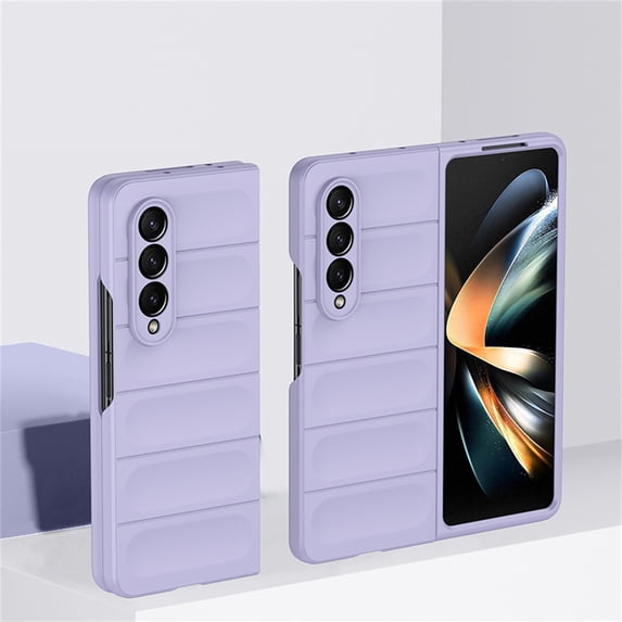 ELEHOLD Rugged Case for Samsung Galaxy Z Fold 4 Hard PC Shell Slim Thin Lightweight Folding Shockproof Protective Case for Samsung Z Fold 4 7.6 inch, Purple