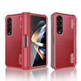 thumbnail image 1 of ELEHOLD Rugged Case for Samsung Galaxy Z Fold 4,Lychee Leather Pattern Design Built-in Screen Protector Pen Slot Full Body Hinge Protection Shockproof Non-Slip Heavy Duty Case,Red, 1 of 8