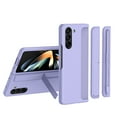 thumbnail image 1 of ELEHOLD Rugged Case for Samsung Galaxy Z Fold 5 2023, 2 in 1 Protective Case with Detachable Kickstand Module Removable Pen Slot Module + Pen,Multi-Functional Case for Galaxy Z Fold 5,Lavender, 1 of 10