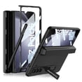 thumbnail image 1 of ELEHOLD Rugged Case for Samsung Galaxy Z Fold 5 Full Body Case, Built-in Screen Protector Magnetic Hinge Protection Pen Holder Hidden Stand Hybrid Shockproof Protection Case for Z Fold5,Carbon Fiber, 1 of 11