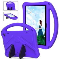 ELEHOLD Rugged Case for Walmart Onn 10.1 inch Tablet Case (2024 Model 100135925) Kids Friendly EVA Full Body Protective with Kickstand Handle Grip Shockproof Anti-Scratch Case, Purple