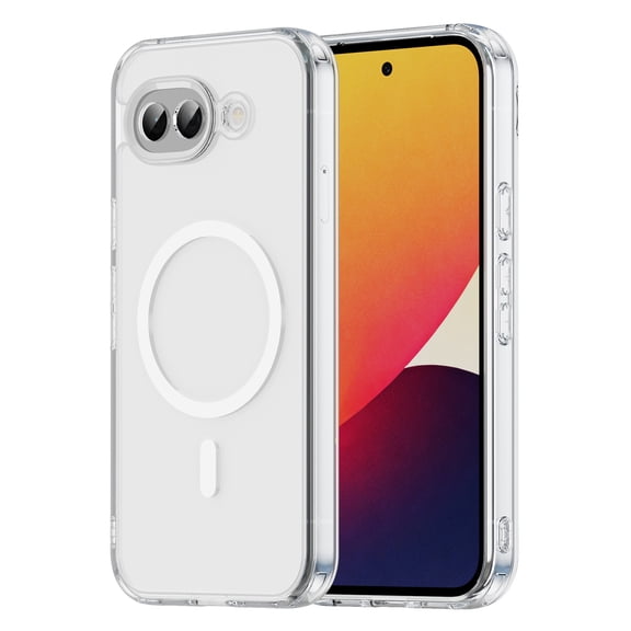 ELEHOLD Rugged Case for Google Pixel 10A, Anti-Yellow Clear Magnetic Shockproof Cover with Raised Bezel,Clear