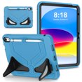 thumbnail image 1 of ELEHOLD Rugged Case for iPad 10th Gen 10.9" 2022,Kids Case with Hidden Kicktand Pencil Holder Silicone Shockproof Case for iPad 10.9 inch,Light Blue, 1 of 8
